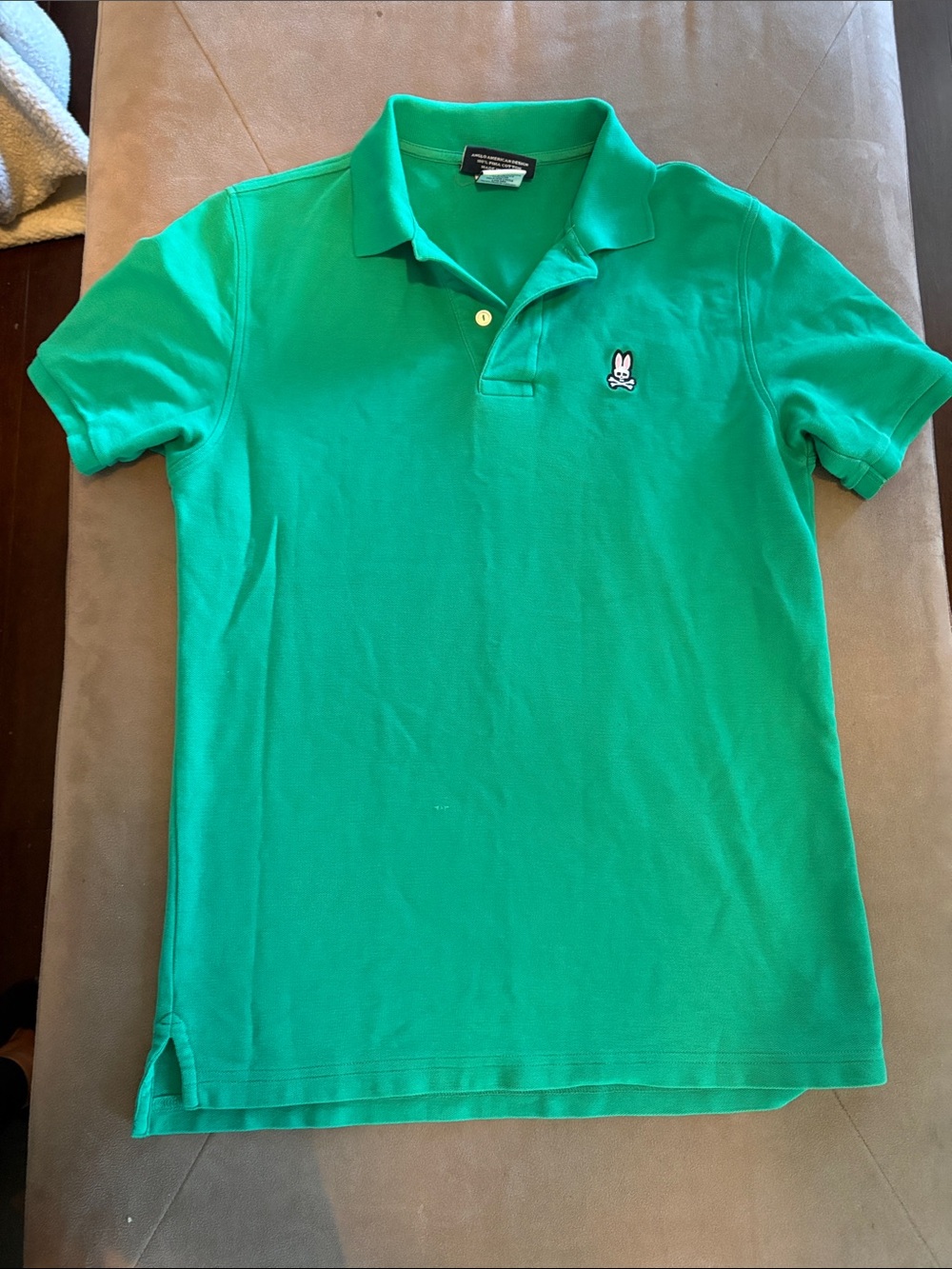 Psycho Bunny Kelly Green  sz 4 Classic Polo with Embroidered Bunny